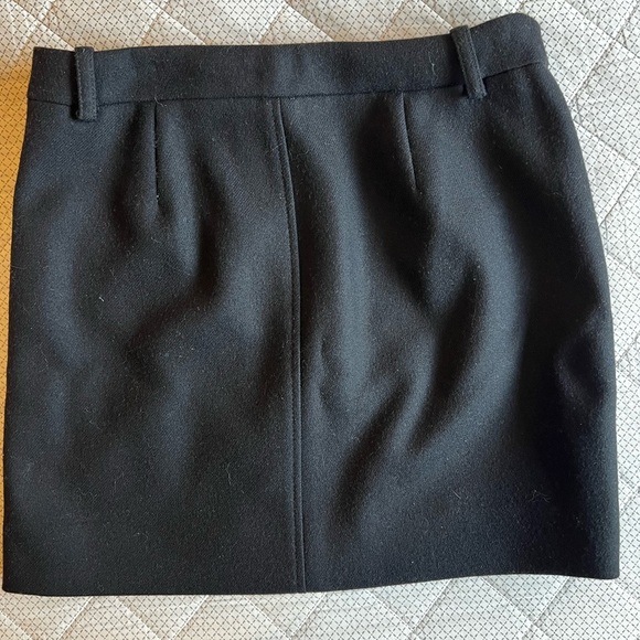 J. Crew | Women’s | Wool | Zip Front | Mini Skirt | Black | 2 - Picture 4 of 4